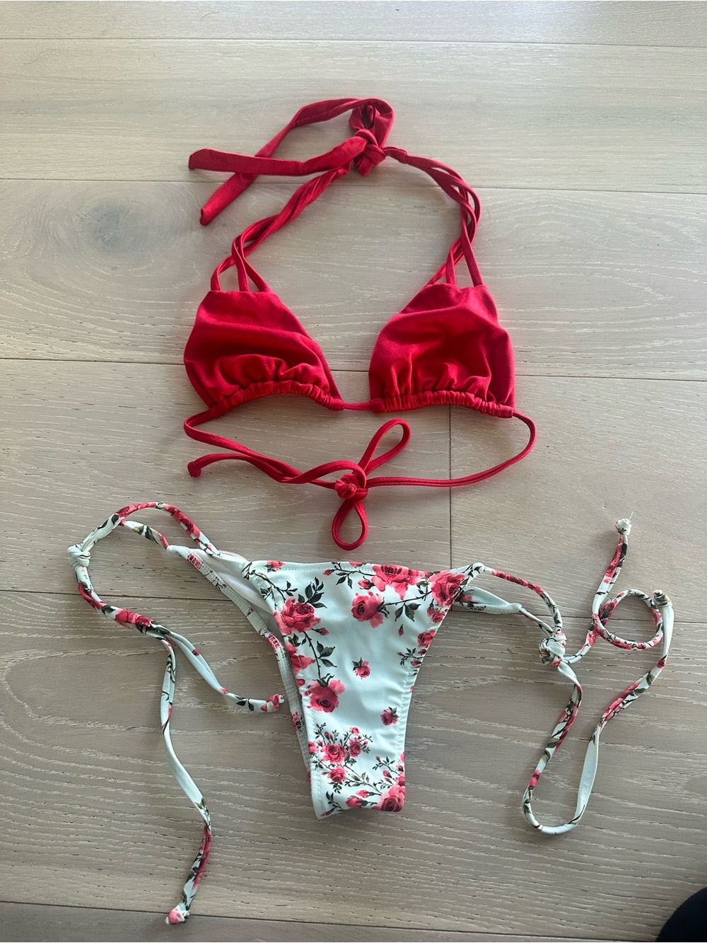 Doll Swimwear rose bikini set sz small